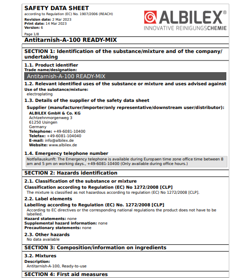 MSDS Preview